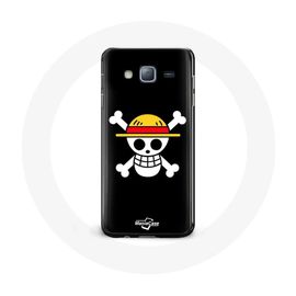 Coque Pour Samsung Galaxy J7 2016 One Piece Manga Tete De Mort Fond Noir