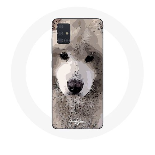 Coque Pour Samsung Galaxy A71 Samoyède Gris Race De Chiens