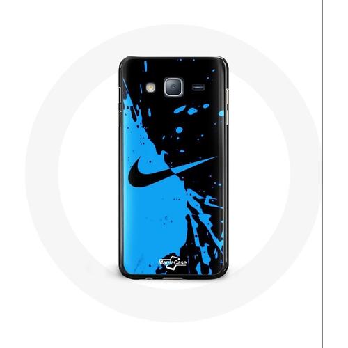 Coque Pour Samsung Galaxy J7 2016 Nike Logo Bleu Et Noir