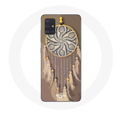 Coque Pour Samsung Galaxy A71 Attrape Rêve Marron Capteur De Rêves