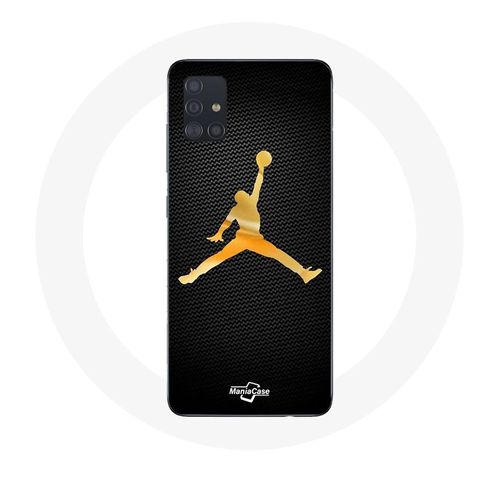 Coque Pour Samsung Galaxy A71 Air Michael Jordan Logo Jaune