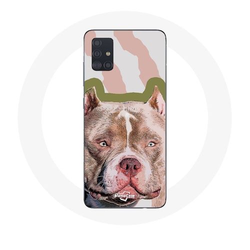 Coque Pour Samsung Galaxy A71 Chien De Pitbull Marron