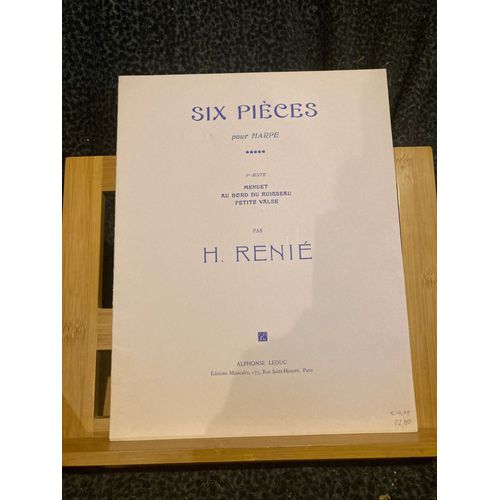 Henriette Renié Six Pièces Pour Harpe Suite N°1 Partition Éditions Leduc