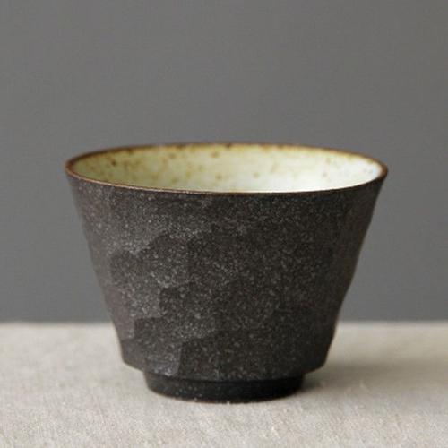 Tasse À Thé Japonaise En Poterie Grossière, De Couleur Verte Et Noire, Tasse À Thé Kung Fu En Céramique Faite À La Main, Petit Bol À Thé, Décor Rétro Pour La Maison