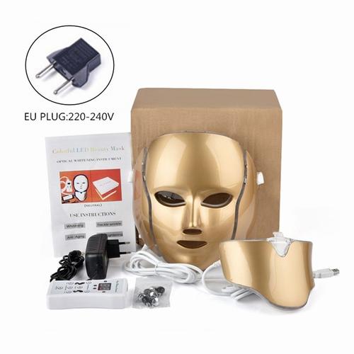 Boîte À Plug De Couleur Eu Masque Facial Anti-Vieillissement Pour Rajeunissement De La Peau, Machine De Beauté Corénéenne, Ouvrir De Soin Du Cou, Led