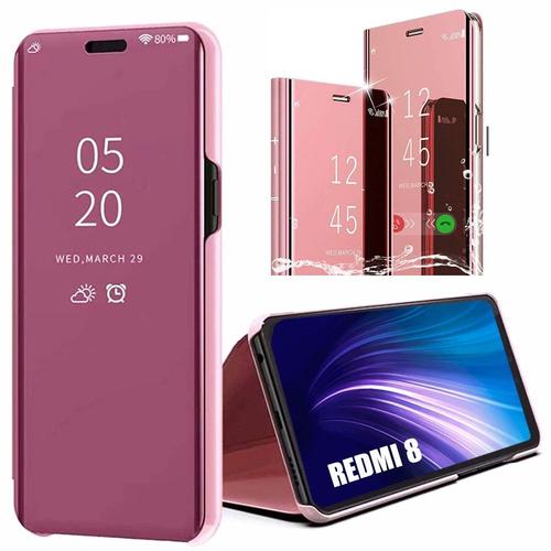 Coque Redmi 8 (6,21"") Effet Miroir Anti Choc Design Tendance Protection Renforcée Rose