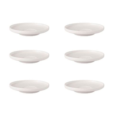 Villeroy & Boch Afina Set 6 Soucoupes Espresso Blanc