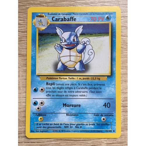 Carte Pokémon - Carabaffe 42/102 - Set De Base - Vf