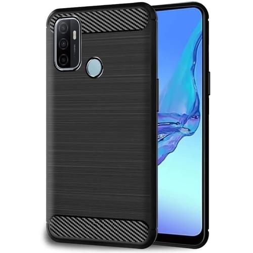 Coque Oppo A53s Silicone Noir Anti Choc Traits Acier Design Tpu Protection Noir