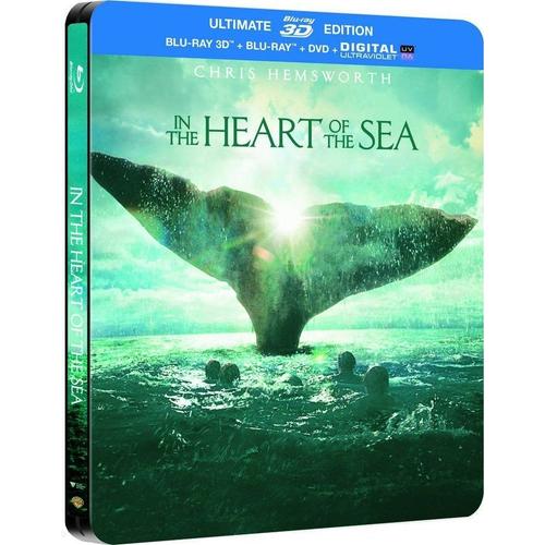 Au Coeur De L'ocean - Combo Blu-Ray 3d + Blu-Ray + Dvd + Copie Digitale - Édition Boîtier Steelbook