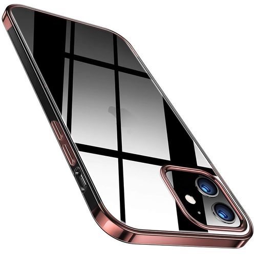 Coque Iphone 12 (6.1"") Contour Chromé Chromé Anti-Choc Rose