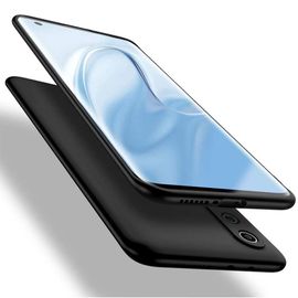 Coque Xiaomi Mi 10 (6.67"") Silicone Liquide Anti-Chocs Protection Noir
