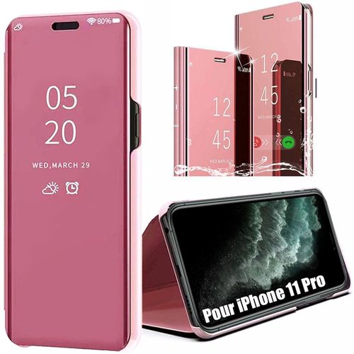 Coque Iphone 11 Pro (5.8"") Protection Avant Et Arrière Smart View Souple Rose