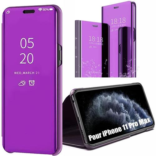 Coque Iphone 11 Pro Max (6.5"") Intélligente Smart View Protection Devant Et Derrière Violet