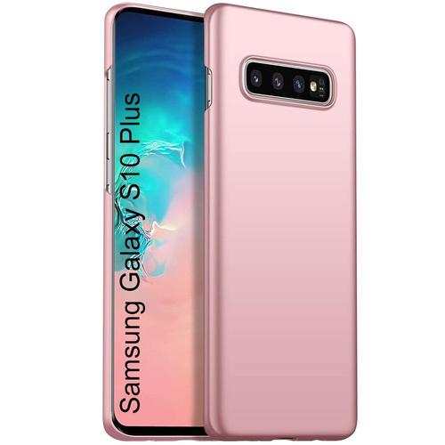 Coque Samsung S10 Plus (6.4"") Silicone Liquide Anti-Chocs Protection Rose