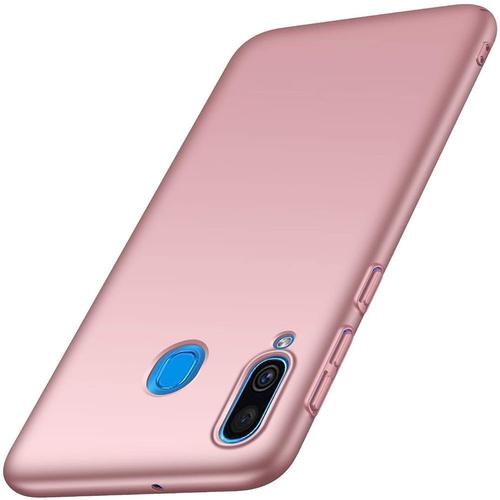 Coque Samsung A40 (5.9"") Silicone Liquide Anti-Chocs Protection Rose