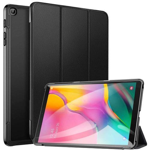 Coque Tablette Samsung Tab A 2019 T510 (10.1) Etui Housse Noir Élégante Protection 2 Angles De Vue Support Réveil