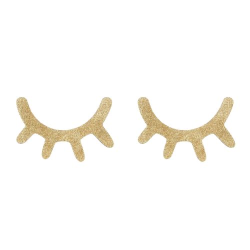 Autocollant Mural En Bois, 2 Pièces, Motif De Cils Endormis Mignons, Ornements Décoratifs En Bois Pour Chambre D'Enfants, Décoration De La Maison