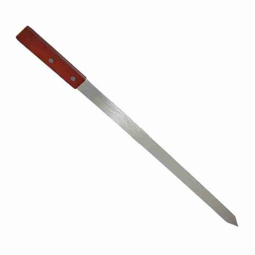 Outil de Barbecue en forme de broche, signe de mouton, manche en bois, perceuse pour Barbecue, fourchette ronde en acier, 1 pièces