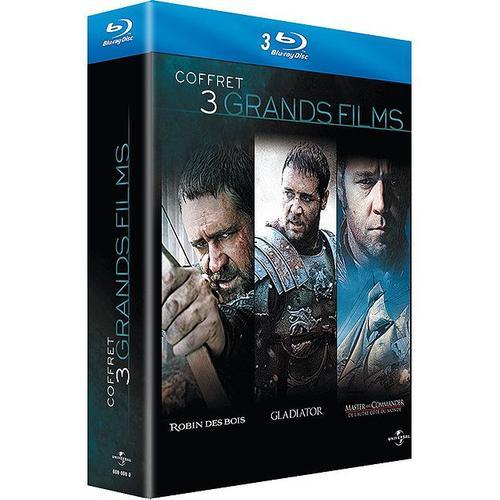 Russell Crowe - 3 Grands Films : Robin Des Bois + Gladiator + Master And Commander - Blu-Ray