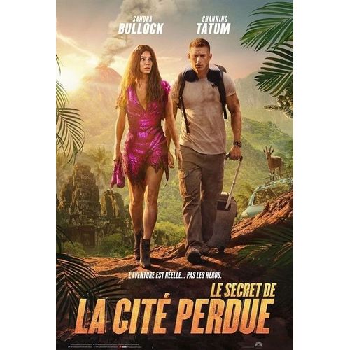Le Secret De La Cité Perdue - Affiche Originale De Cinéma - Format 40x60 Cm - Un Film De Adam Et Aaron Nee Avec Sandra Bullock, Channing Tatum, Daniel Radcliffe, Brad Pitt, Patti Harris - Année 2022