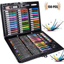150 Sets de Dessin,Malette de Coloriage Enfants Aquarelle Crayon Enfants Dessin  Kit Crayons de Couleur Ensemble Crayon Peinture