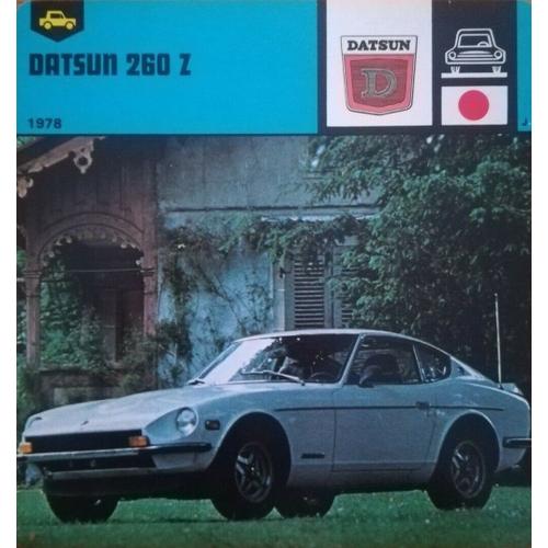 Fiche Edito-Service Datsun 260 Z