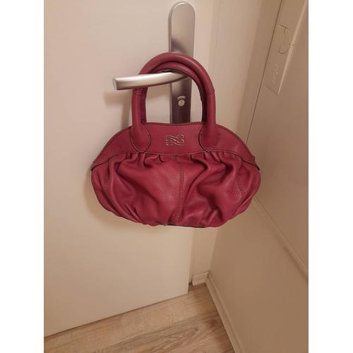 Sac de soirée lancel rose framboise