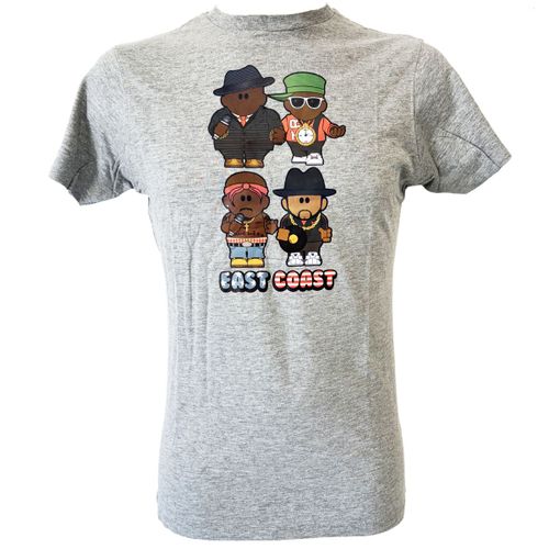 Tee Shirt East Coast Weenicons Gris Chiné Taille Xl