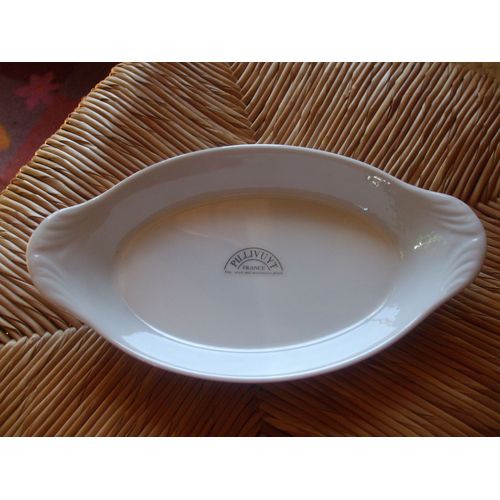 Plat Rond À Oreilles Ovale Porcelaine