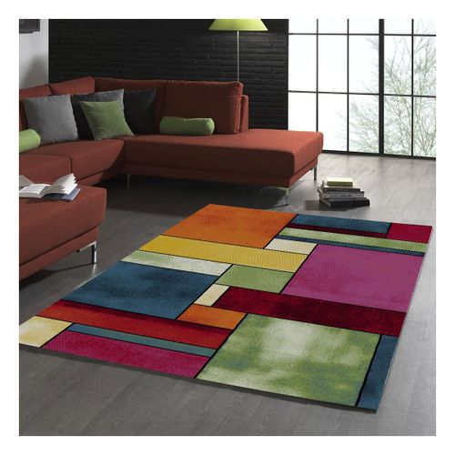 Tapis Salon 160x230 Tissé Multicolore Rectangle Motif Géométrique Lyn8 Be 21