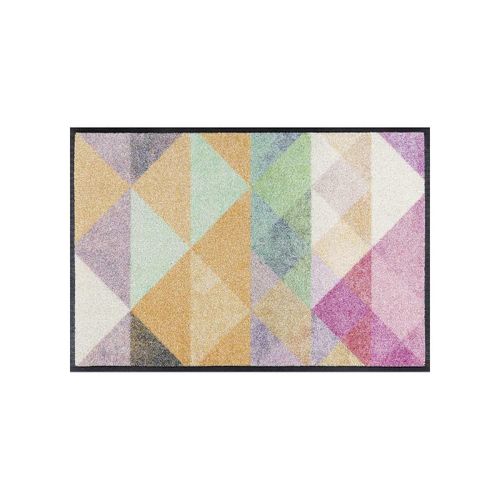 Tapis Entrée 75x120 Tissé Multicolore Rectangle Motif Pastel Sanora