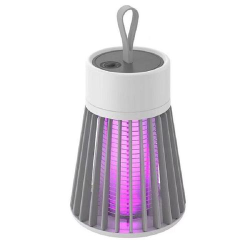 Lampe Anti-Moustiques USB, UV LED Électronique Moustique Tueur Lampe, Piège à Insectes Volants,Safe, sans Radiation, Non-Toxic(Gris)