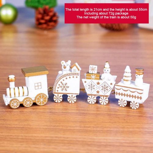 Train En Bois De Joyeux Noël Pour Enfants, Jouets De Dessin Animé, Artisanat, Ornement De Table, Décorations De Noël Pour La Maison, 2021