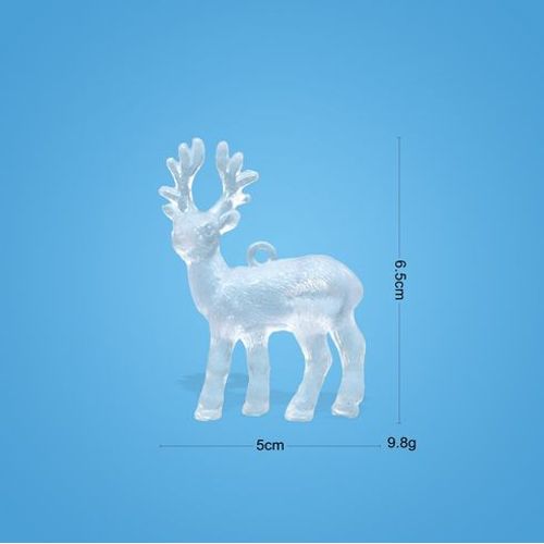 Mini Poupée De Cerf En Plastique, 1 Pièce, Modèle Artificiel De Maison De Jardin, Artisanat, Statue, Décoration De Maison, Jouet Pour Enfants, Pendentif De Noël