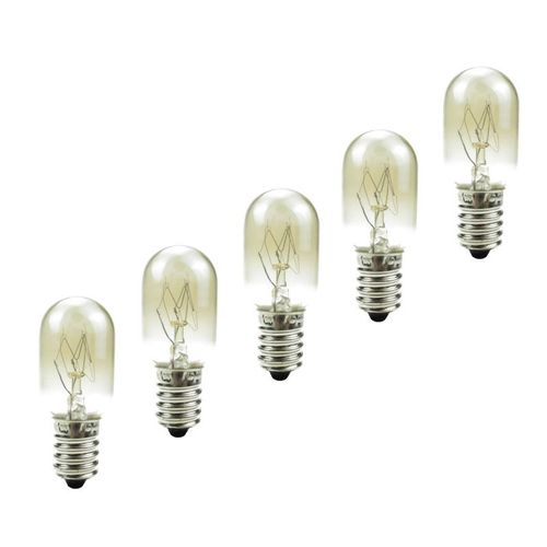 Lot de 5 ampoules E14 de Base 220V 15W pour micro-ondes, pièces de rechange pour accessoires de four à micro-ondes