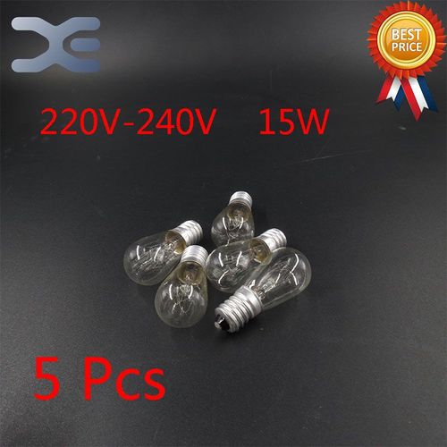 Pièces de four à micro-ondes en verre, ampoule 220V-240V 15W, 5 pièces de haute qualité, livraison gratuite