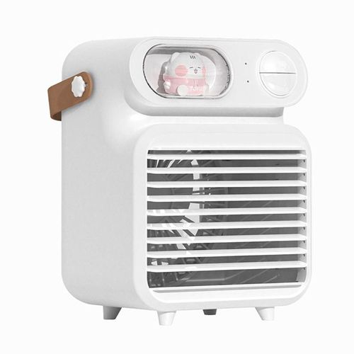 Mini ventilateur de bureau, refroidisseur d'air Portable USB avec veilleuse, climatiseur, Super silencieux, humidificateur à Spray