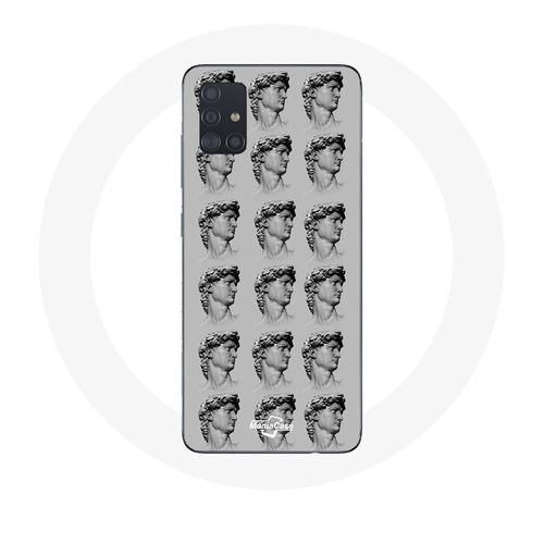 Coque Pour Samsung Galaxy A71 Statue Fond Gris