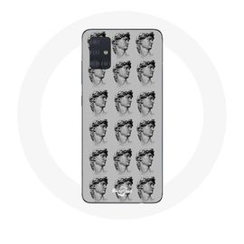 Coque Pour Samsung Galaxy A71 Statue Fond Gris