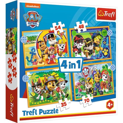 4 Puzzles - Pat Patrouille - 35, 48, 54 Et 70 Pièces