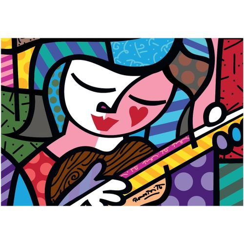 Romero Britto - Girl With Guitar - Puzzle 1000 Pièces