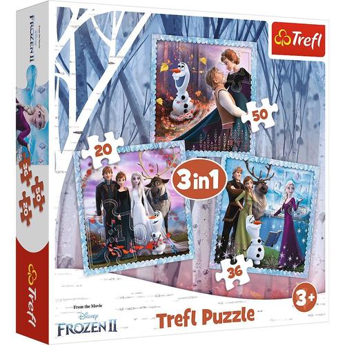 3 Puzzles - La Reine Des Neiges 2 - 20, 36 Et 50 Pièces