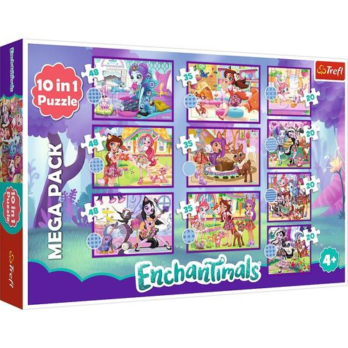 Puzzle 10in1 - Charming Enchantimals - 20, 35 Et 48 Pièces