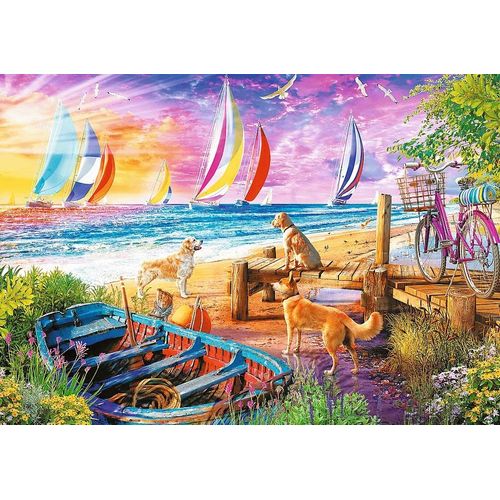 Trefl Prime Puzzle - Vue Sur Les Bâteaux À Voile - 1000 Pièces