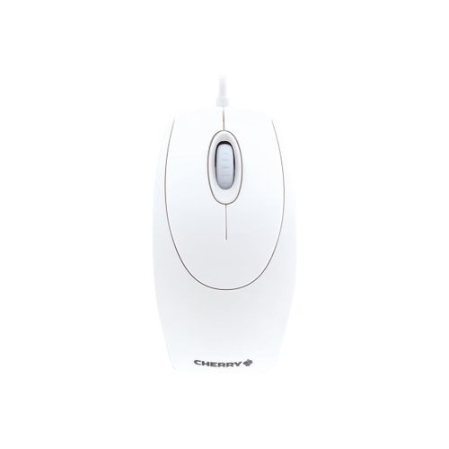 CHERRY WheelMouse - Souris - droitiers et gauchers - optique - 3 boutons - filaire - PS/2, USB - blanc/gris