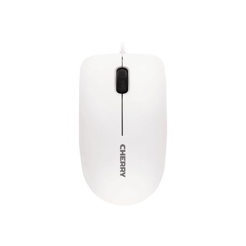 CHERRY MC 1000 - Souris - droitiers et gauchers - optique - 3 boutons - filaire - USB - blanc (supérieur), base noire