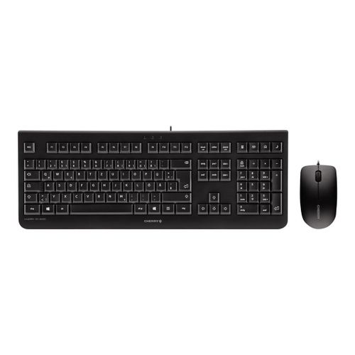 CHERRY DC 2000 - Ensemble clavier et souris - USB - Pan Nordic - noir