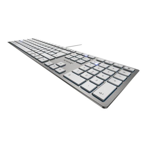 CHERRY KC 6000 SLIM - Clavier - USB - Belge - commutateur : CHERRY SX - argent