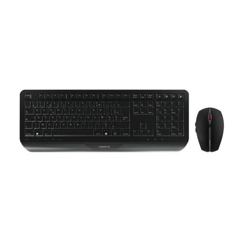 CHERRY GENTIX DESKTOP - Ensemble clavier et souris - sans fil - 2.4 GHz - Français - noir
